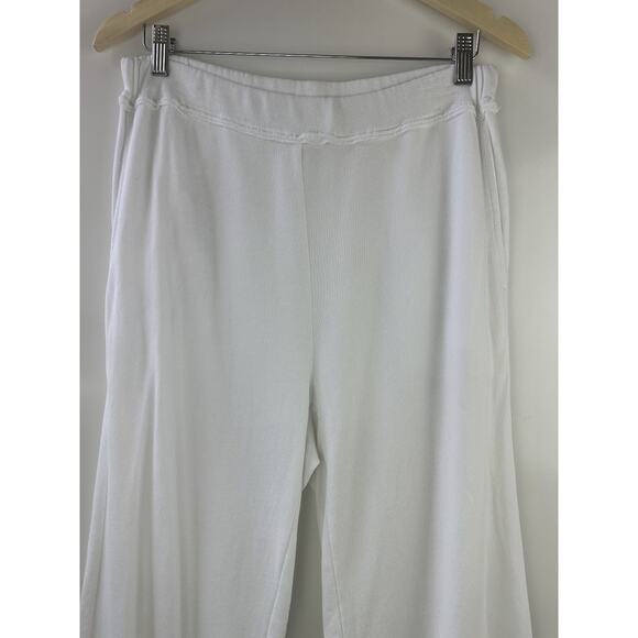 Eileen Fisher Lightweight Organic Cotton Terry Pant Easy Fit Crop Ankle White S - Picture 4 of 14